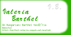 valeria barthel business card